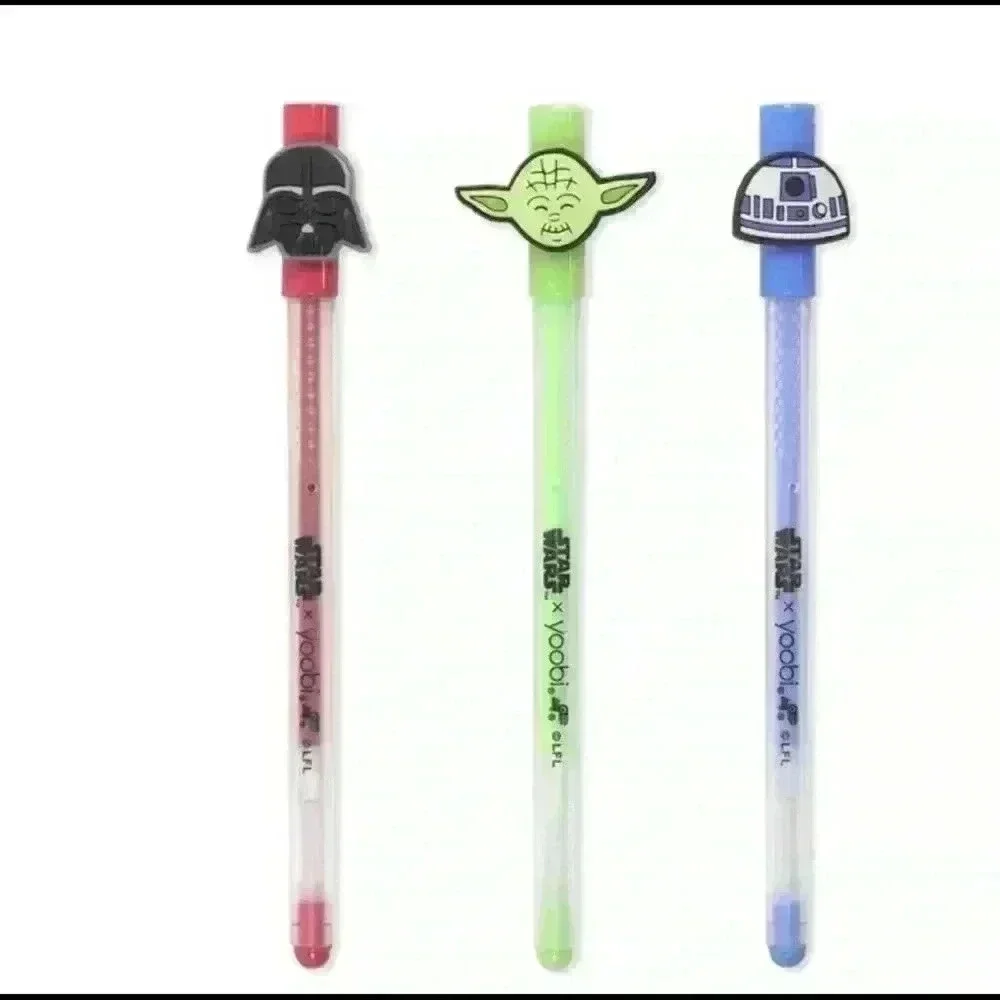 Star Wars 6Pack Gel Pen Set Yoda Chewbacca Darth Vader Disney Yoobi - Picture 5 of 6